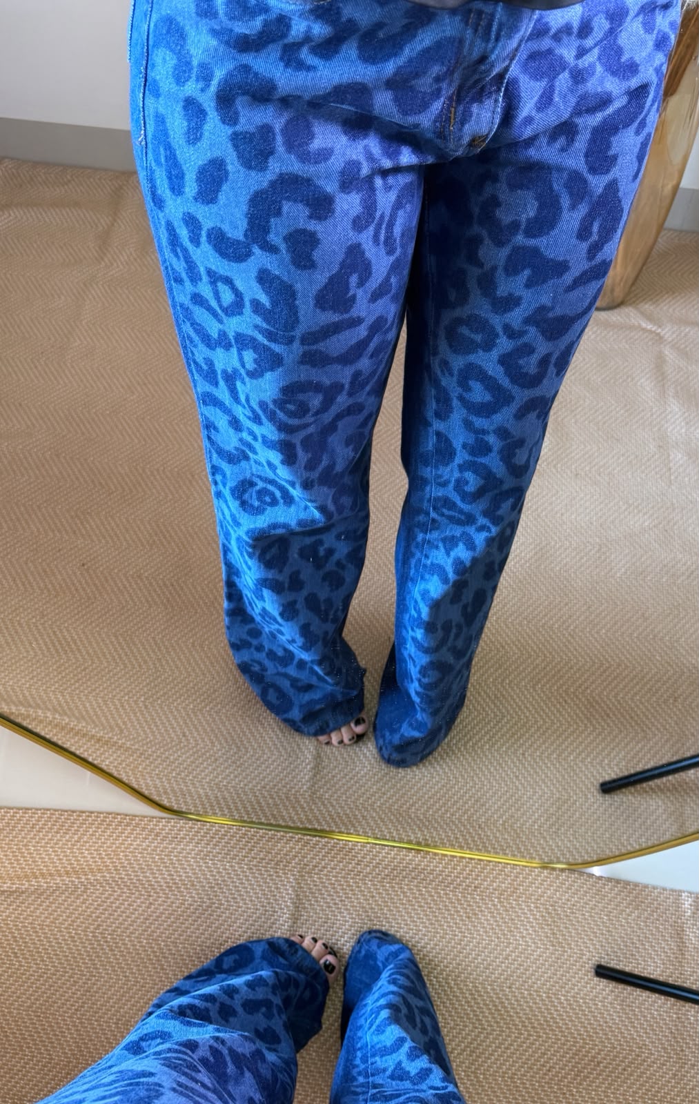 CALÇA JEANS ANIMAL PRINT